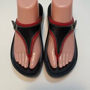 Aerosoft Elegant Black and Red Women's Sandals size 38 SB-30